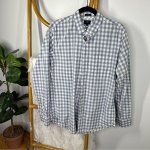 Mens J.Crew Grey and White Check sz M